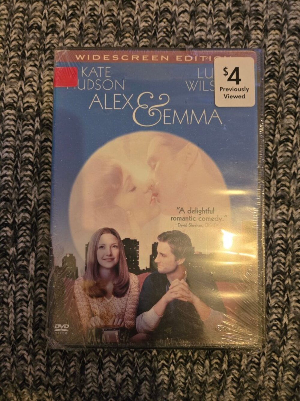 Alex & Emma DVD Widescreen Edition Romantic Comedy Luke Wilson Kate Hudson